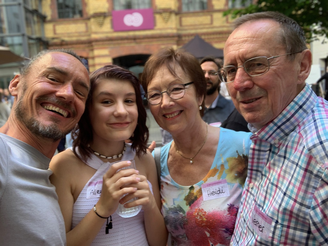 Attendees socializing at the mtc company summer celebration